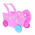 high quality lovely baby stroller girl game Mini Wood Doll Pram